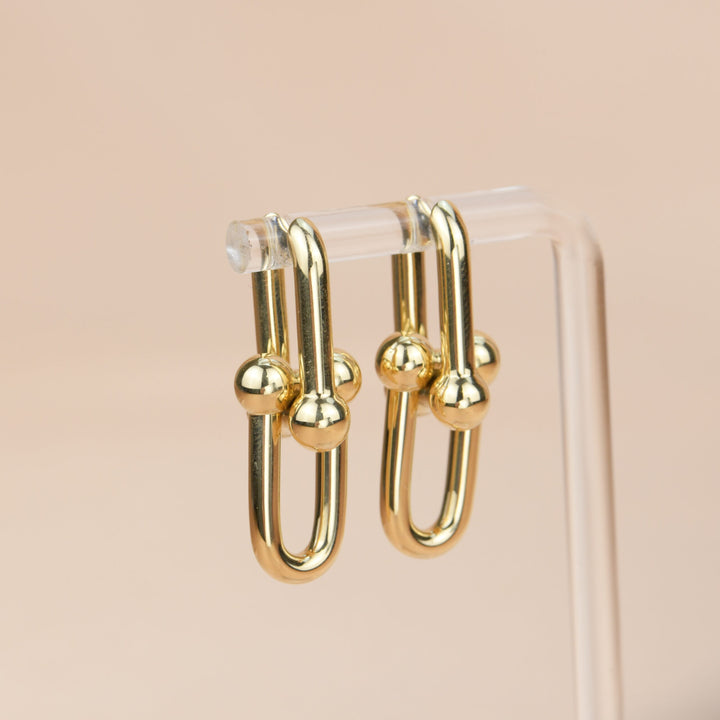 Tiffany City HardWear Yellow Gold Link Earrings