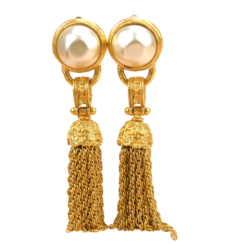 Chanel tassel earrings deals