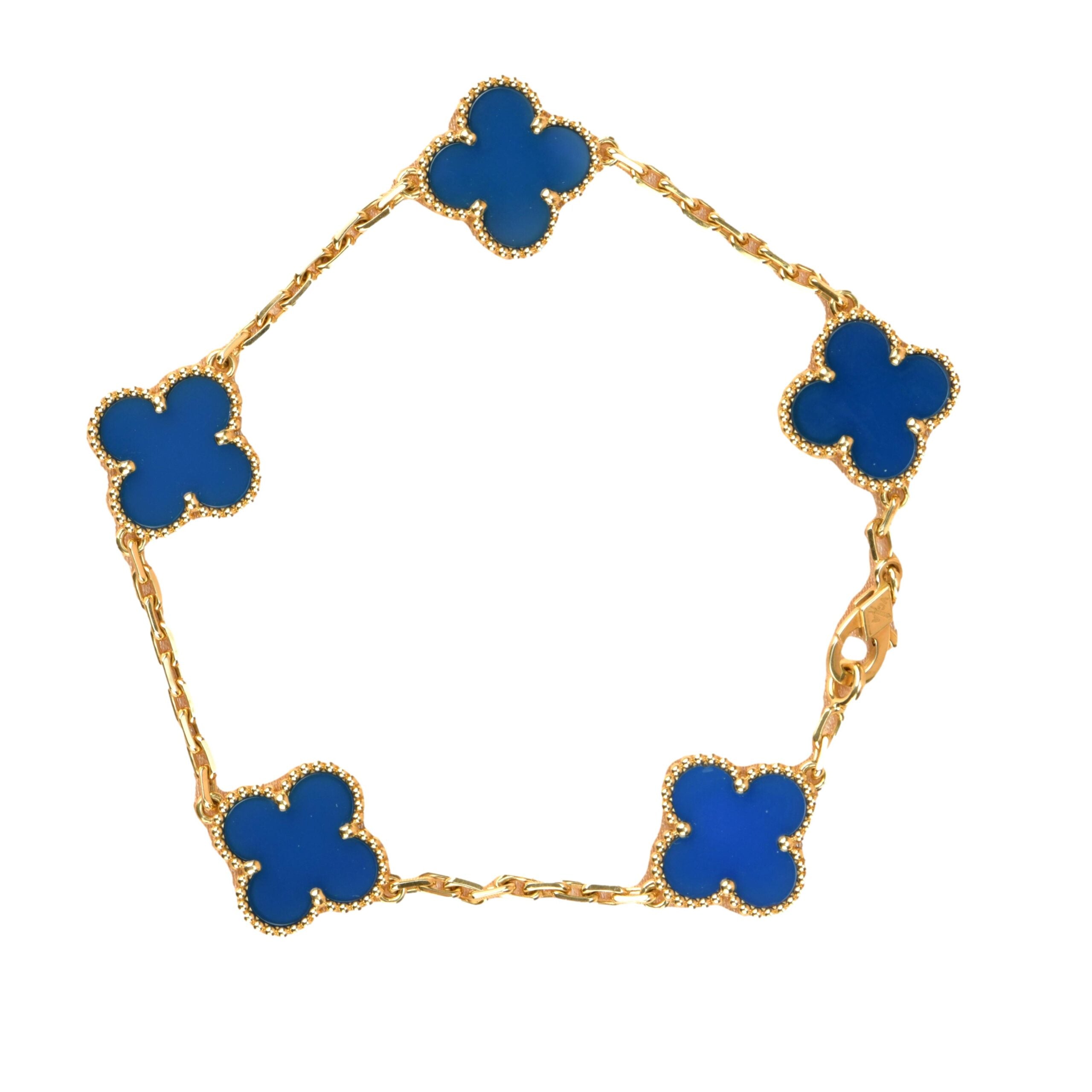 Van cleef blue agate shop bracelet