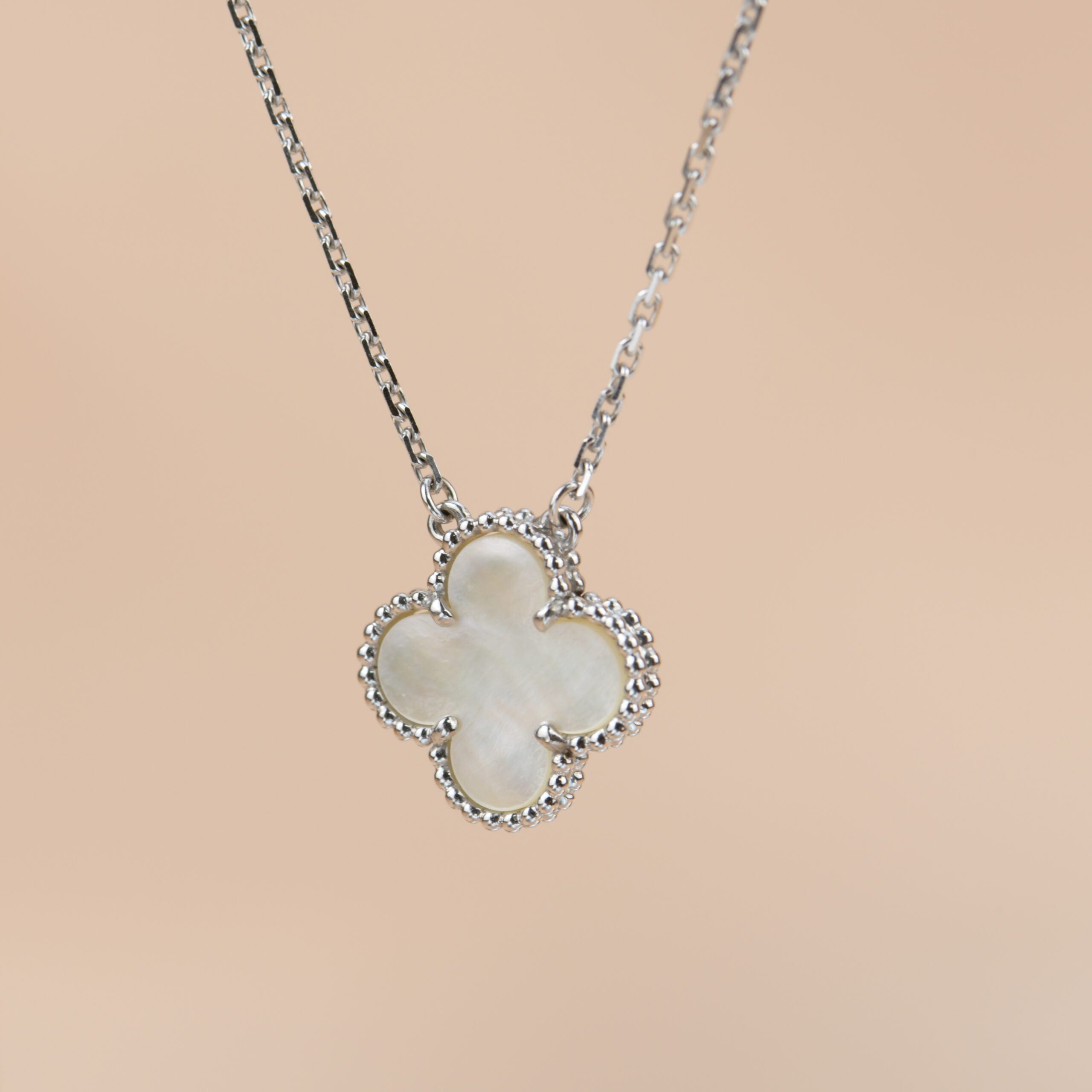 Van cleef deals white necklace