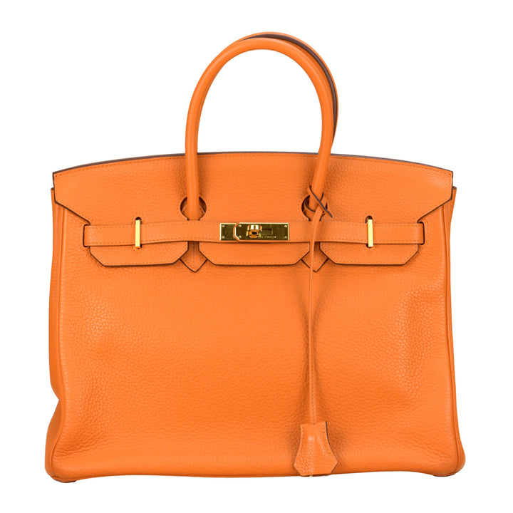 Hermès Orange H Togo Leather Birkin 35cm with Gold Hardware