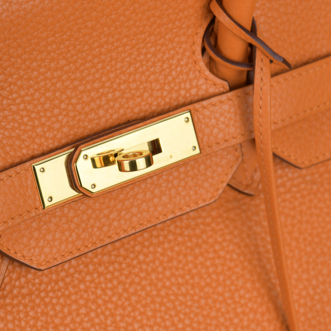 Hermès Orange H Togo Leather Birkin 35cm with Gold Hardware