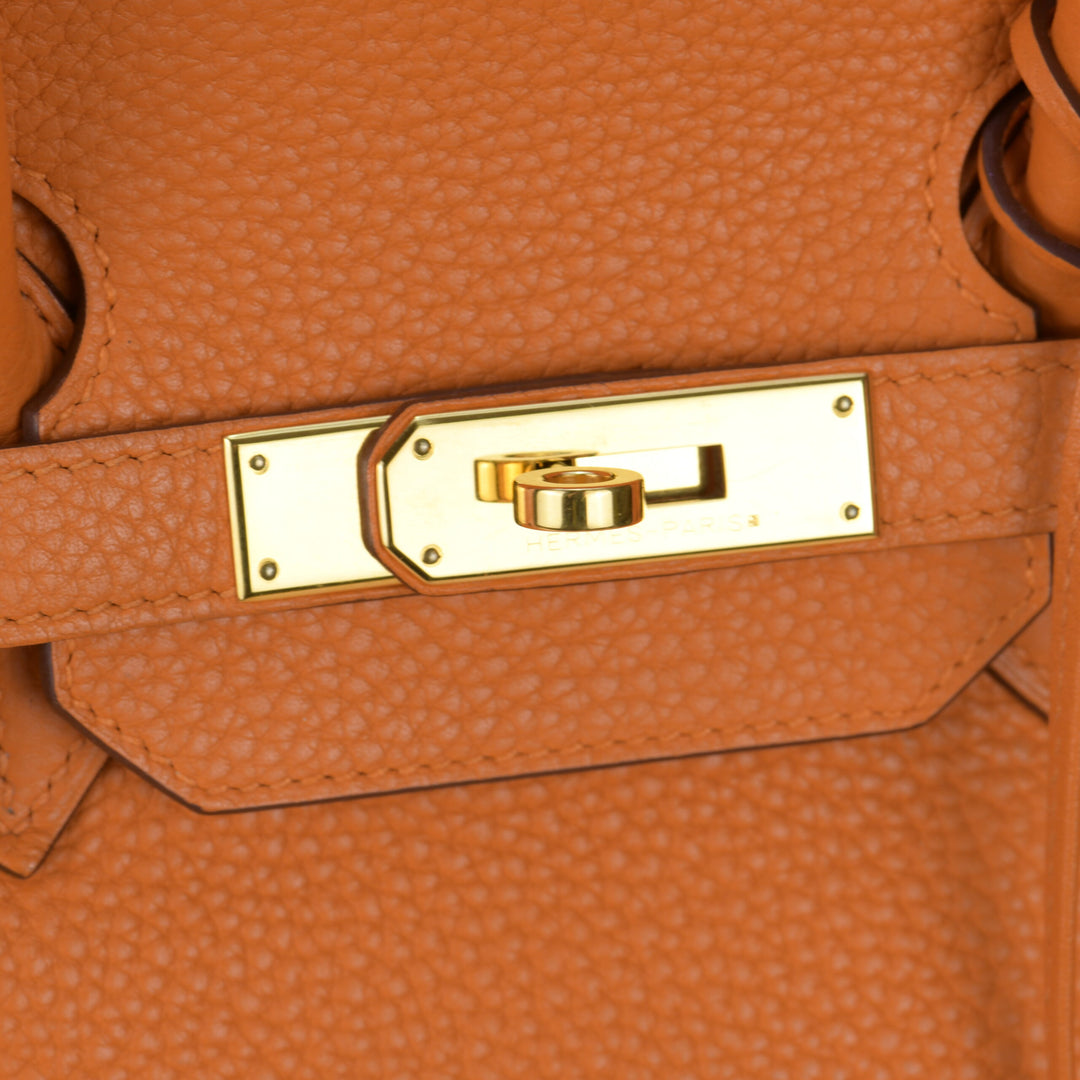 Hermès Orange H Togo Leather Birkin 35cm with Gold Hardware