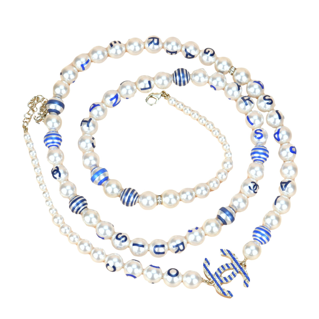 Chanel Cruise 2019 Painted Pearl Coco Logo Necklace – Dandelion Antiques