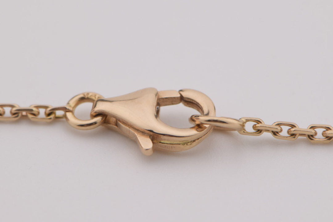 Van Cleef &amp; Arpels Diamond Porcelain Limited Edition Alhambra Rose Gold Necklace