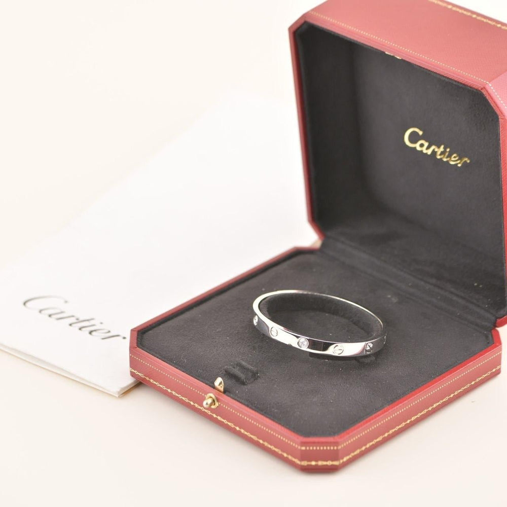 Cartier White Gold 4 Diamond Love Bracelet