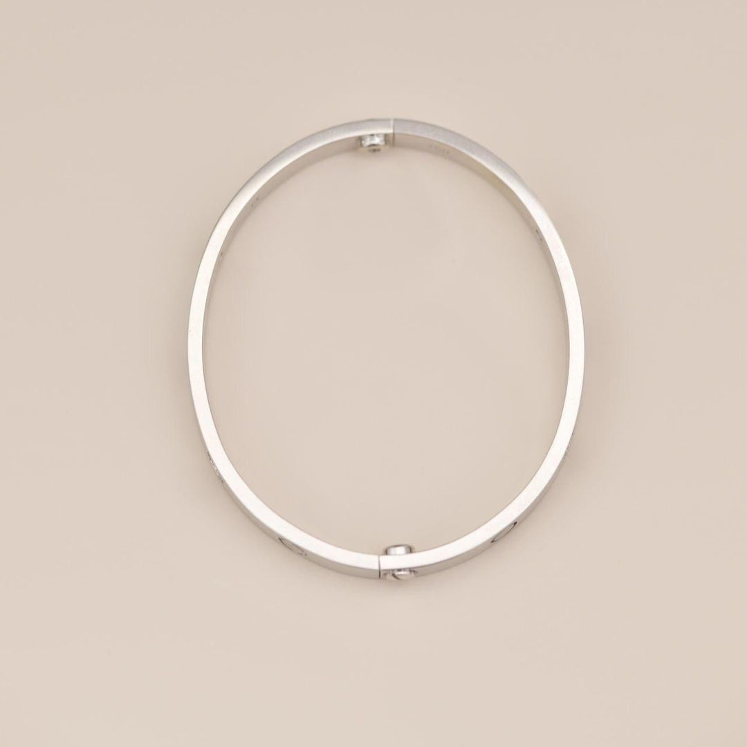 Cartier White Gold 4 Diamond Love Bracelet