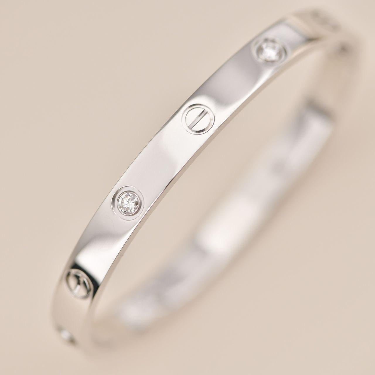 Cartier love bracelet outlet 4 diamonds white gold