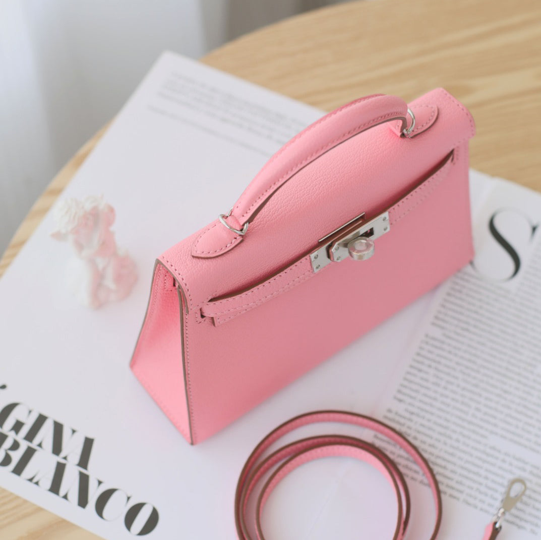【Vert Peppermint&Rose confetti×GHW】HERMES Ancre ベルト Pre-owned Hermes Special Order (HSS) Kelly Sellier 25 Vert