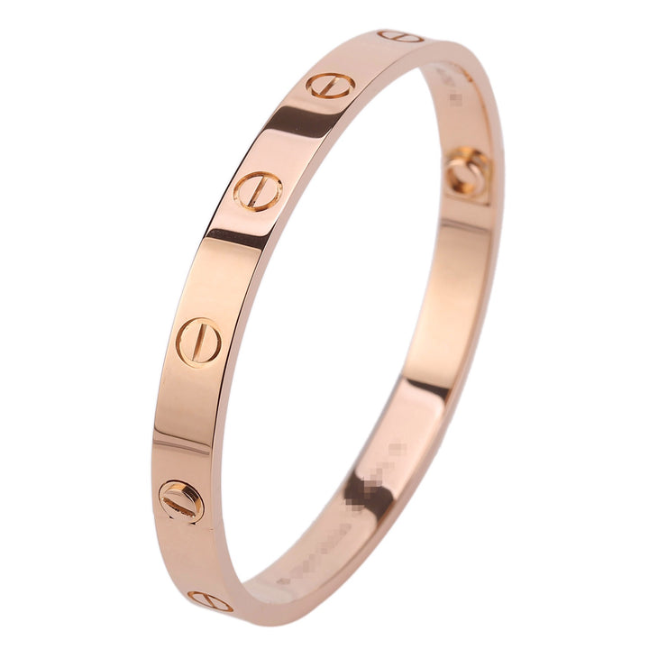 Cartier Love Rose Gold Plain Bracelet Size 18