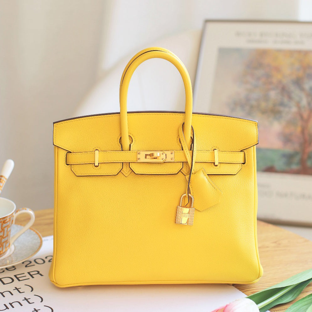 Hermès Birkin 25 Jaune de Naples Taurillon Novillo with Gold