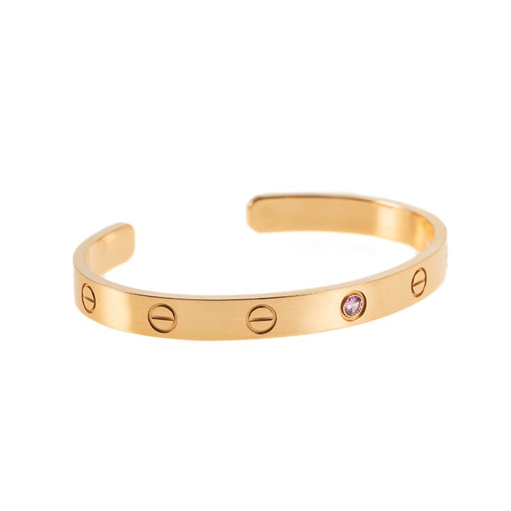 Cartier Rose Gold Love Bangle with Sapphire Size 17