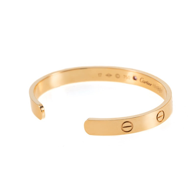 Cartier Rose Gold Love Bangle with Sapphire Size 17