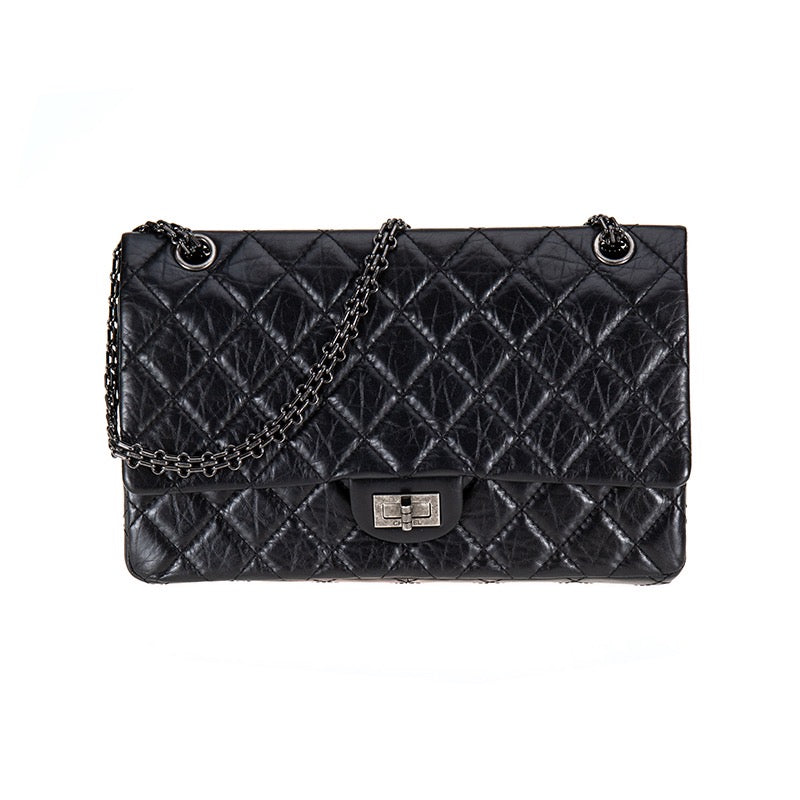 Chanel Limited Edition Blue Quilted Leather 2.55 Reissue Double