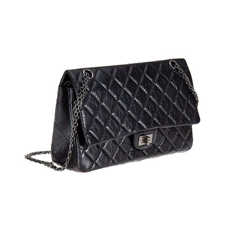 Chanel 2.55 Reissue Maxi Aged Calfskin Black Handbag – Dandelion