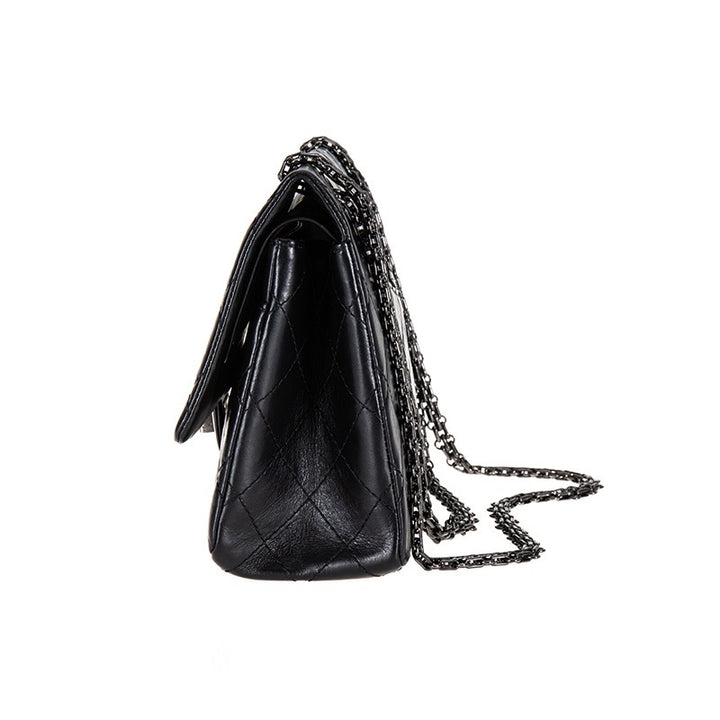 Chanel 2.55 Reissue Maxi Aged Calfskin Black Handbag