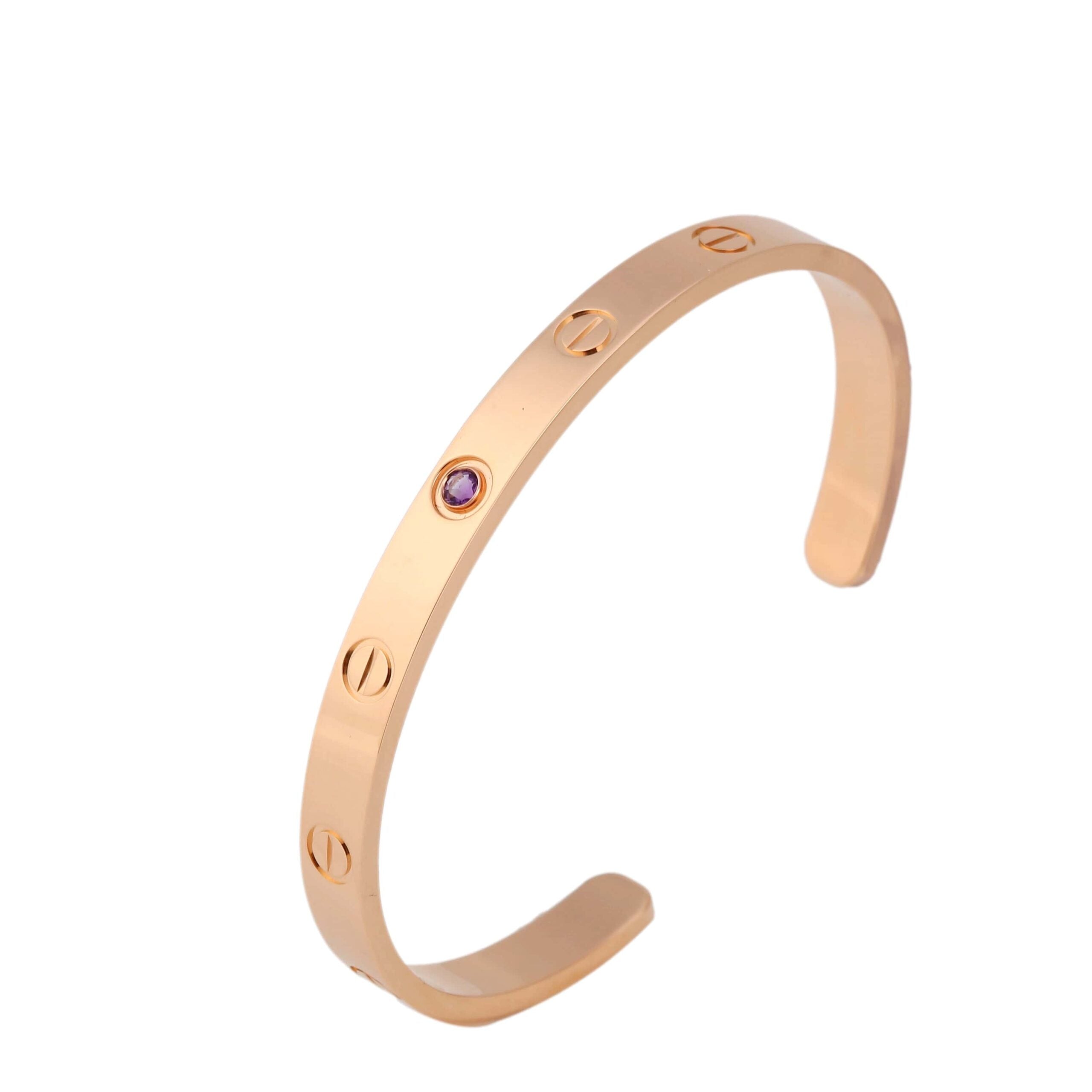 Cartier Rose Gold Love Bangle with Sapphire Size 17 – Dandelion Antiques