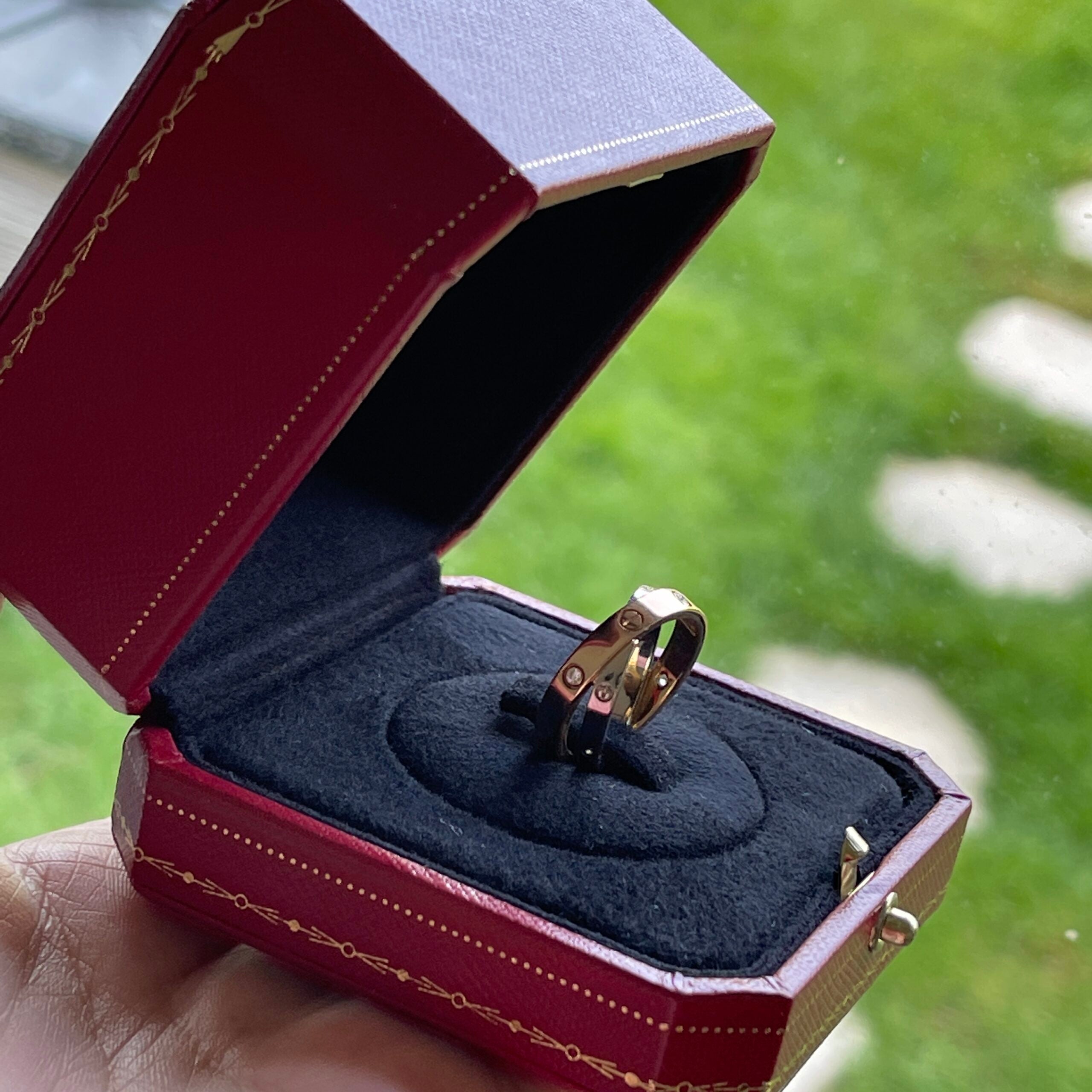 Cartier rose gold ring best sale with diamond