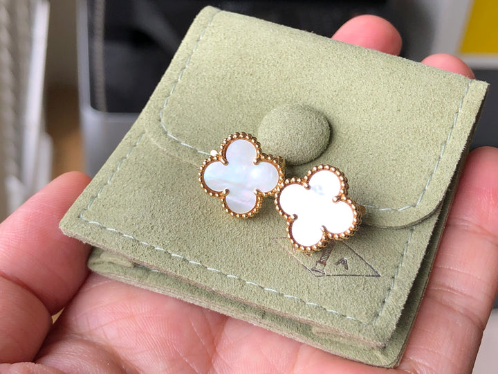 Van Cleef & Arpels Vintage Alhambra Mother Of Pearl Earrings- SOLD