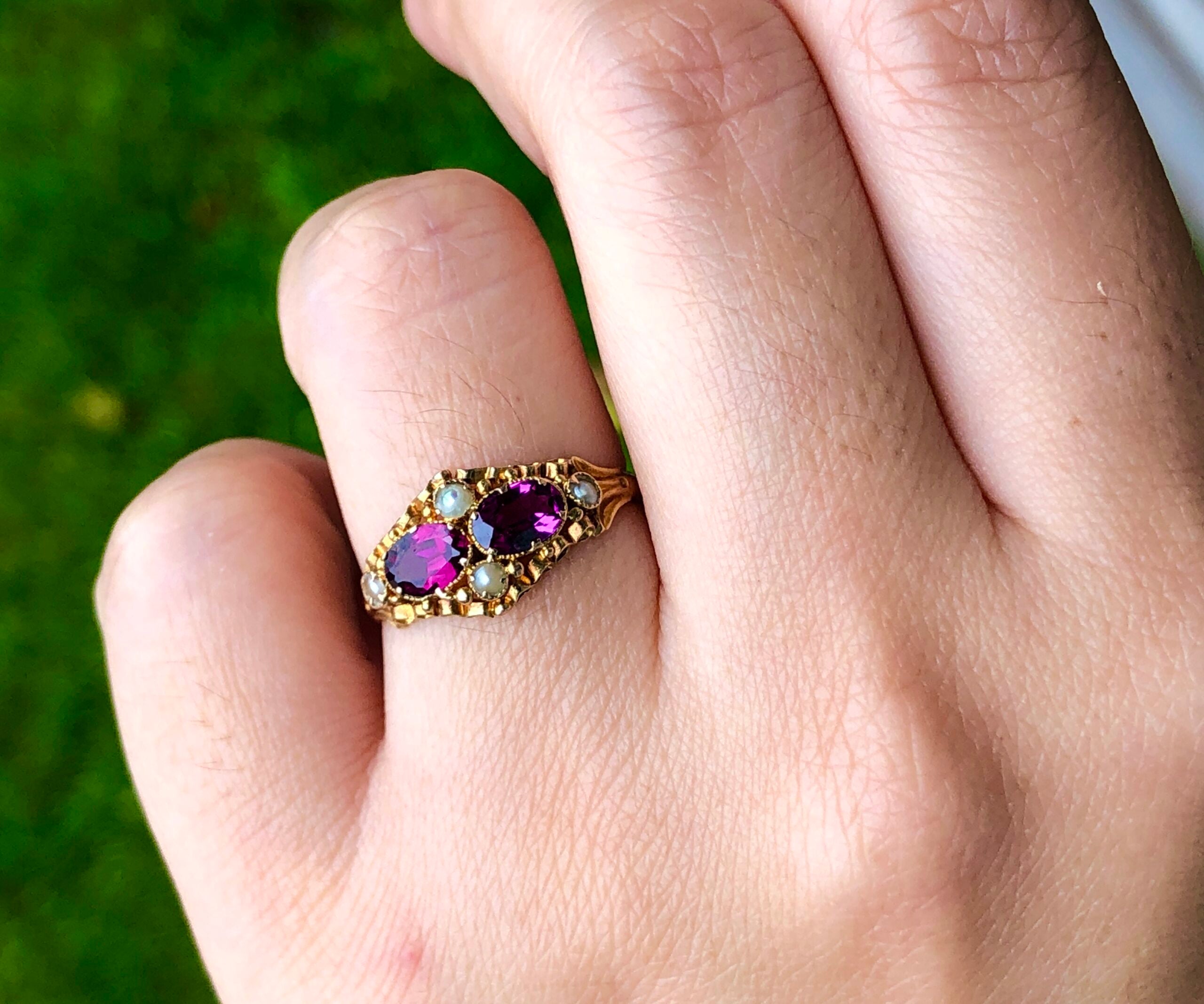 Old hot sale amethyst rings