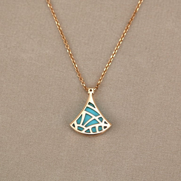 Bulgari Diva's Dream Rose Gold Turquoise Diamond Pendant