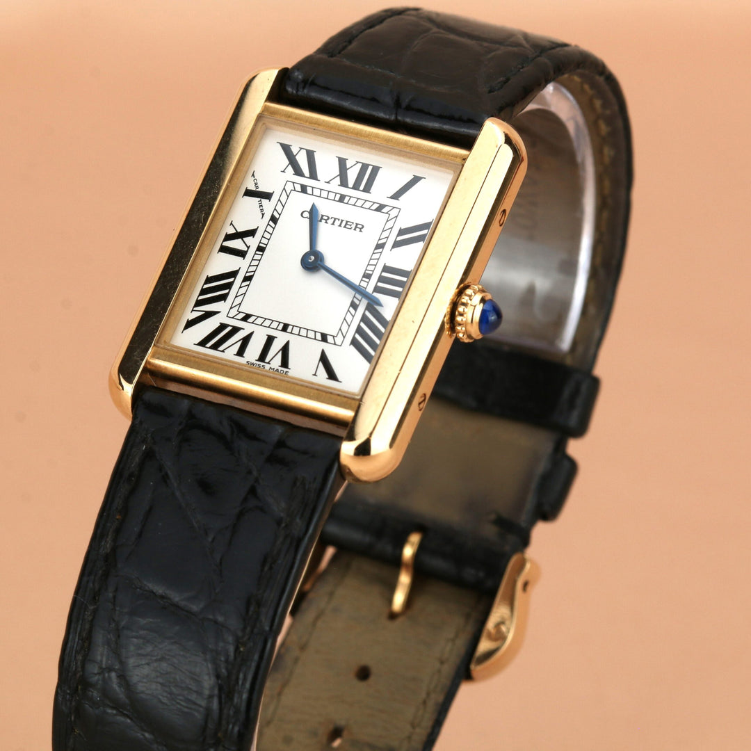 Cartier Tank Solo W5200002 18K Yellow Gold Ladies Watch Box