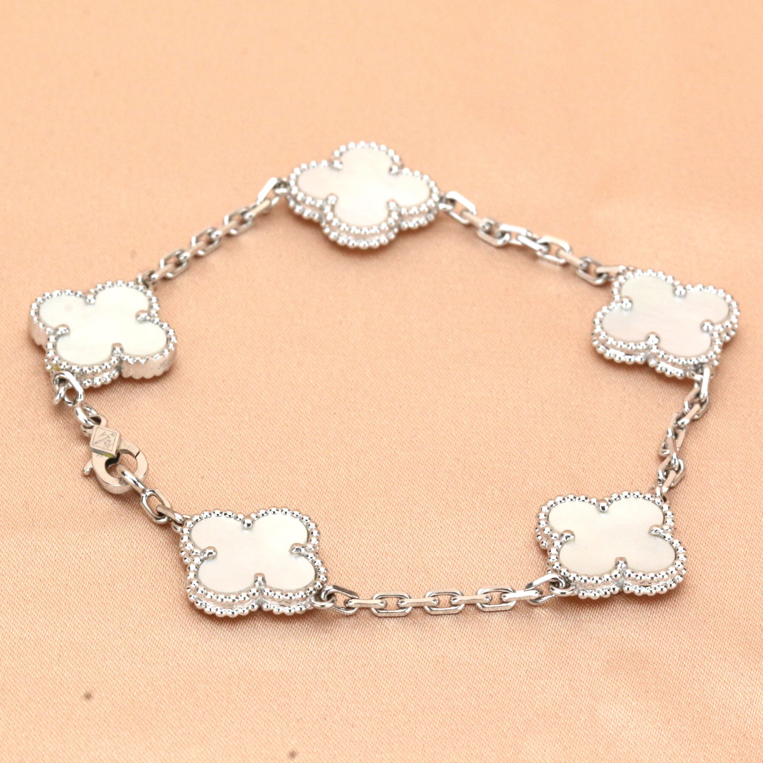 Van cleef clearance white bracelet