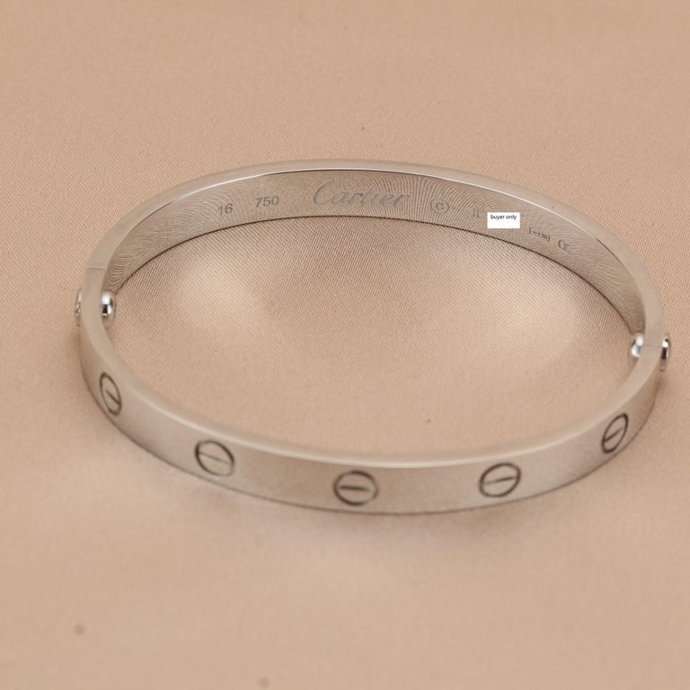 Cartier 18K White Gold Love Bracelet 