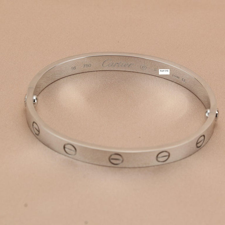 Cartier 18K White Gold Love Bracelet 