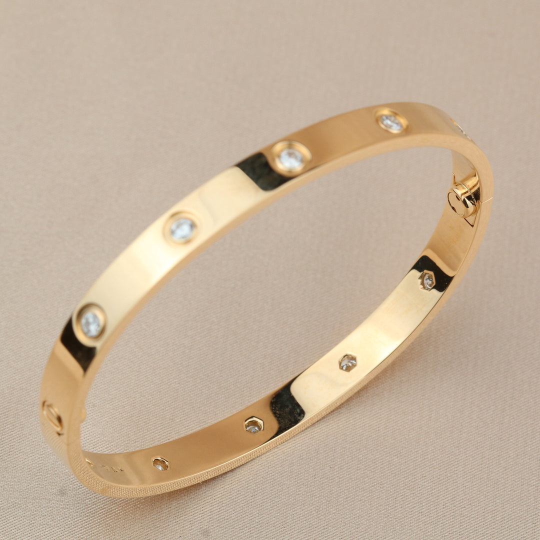 Cartier Love 10 Diamond Yellow Gold Bracelet