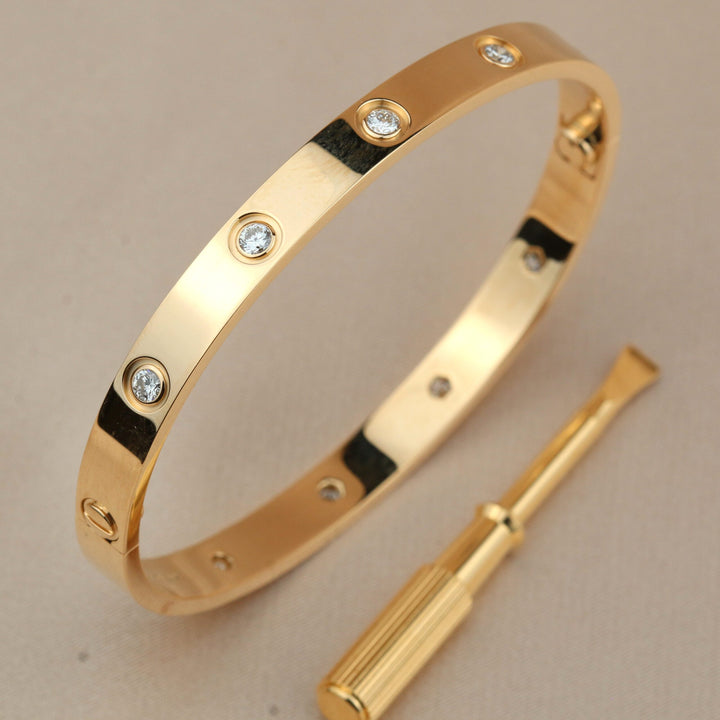 Cartier Love 10 Diamond Yellow Gold Bracelet