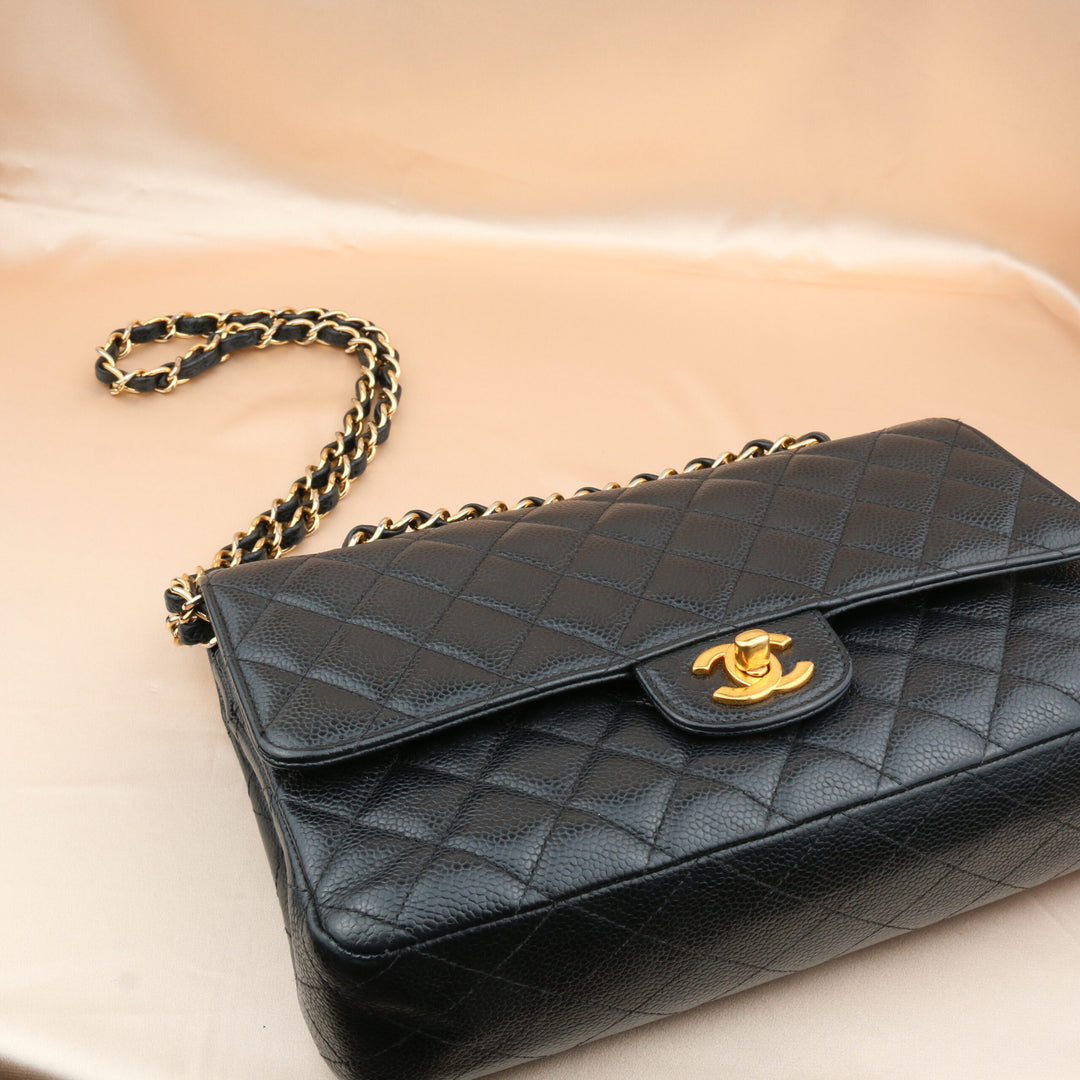 Chanel Black Caviar Medium Classic Double Flap Bag – Dandelion