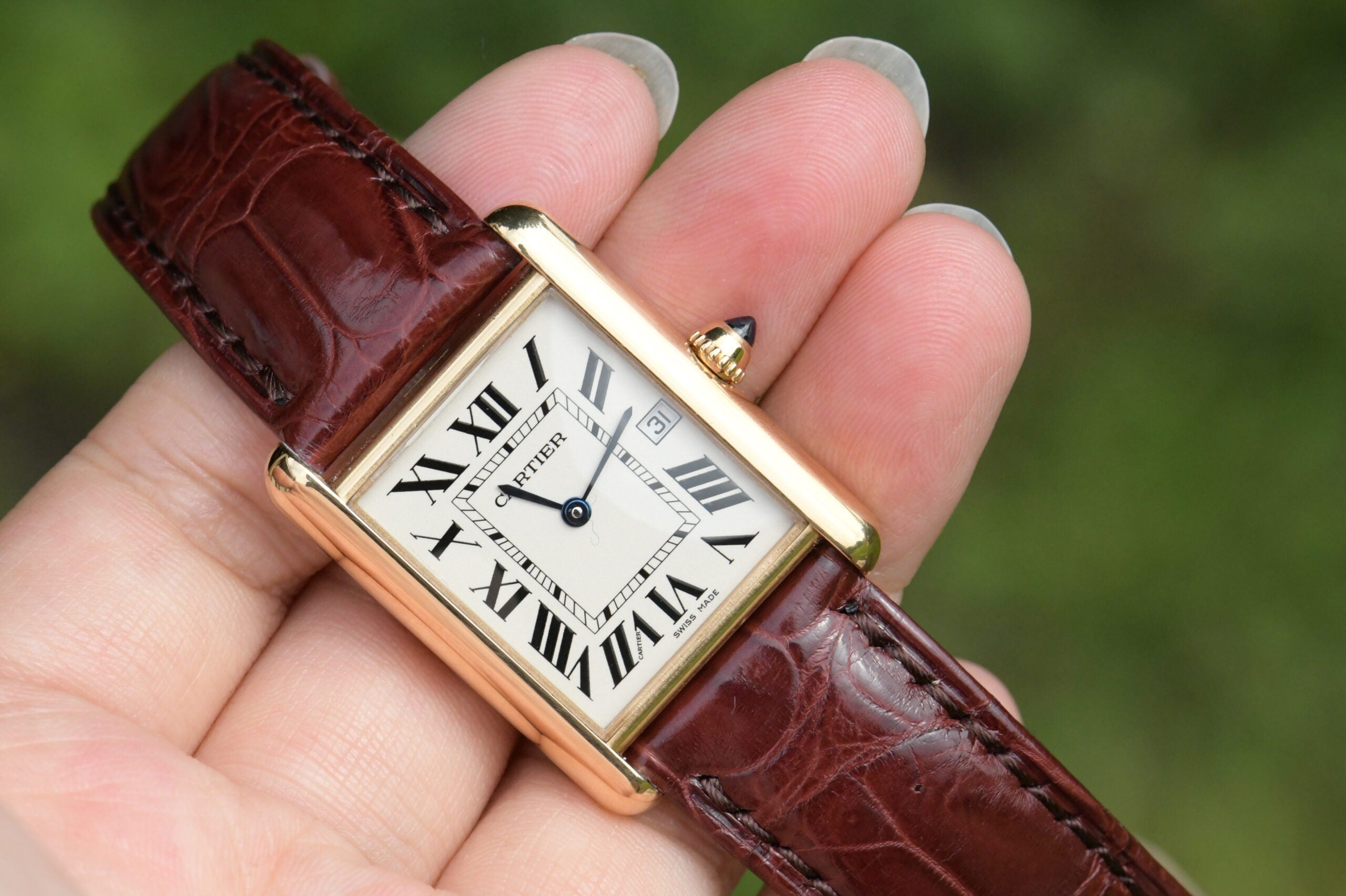 Cartier Tank Louis Large Model 18K Watch W1529756 Dandelion Antiques