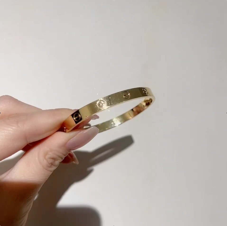 Cartier Love Bracelet 18K Yellow Gold Size 17