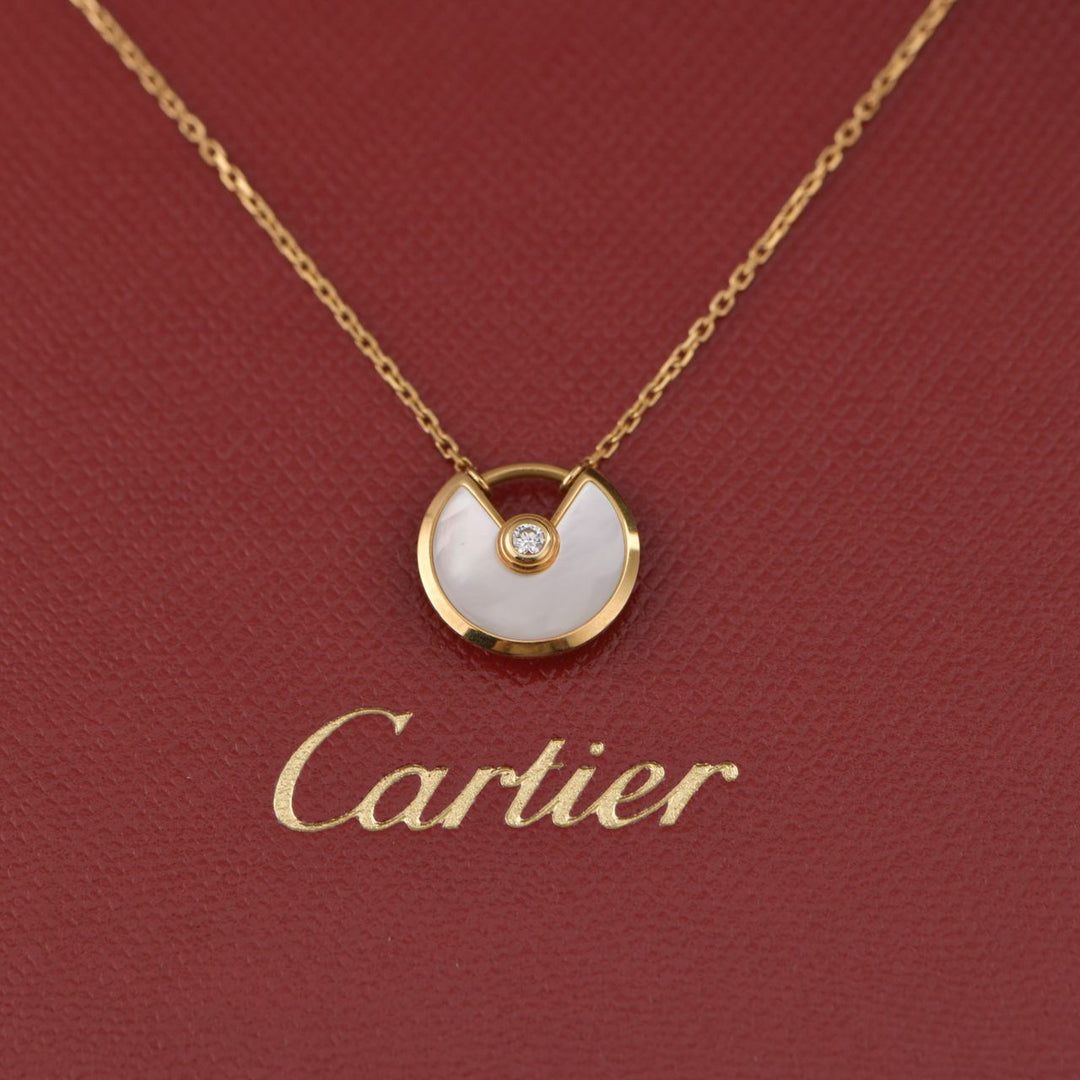 Cartier Amulette de Cartier 18K Yellow Gold Mother of Pearl Necklace