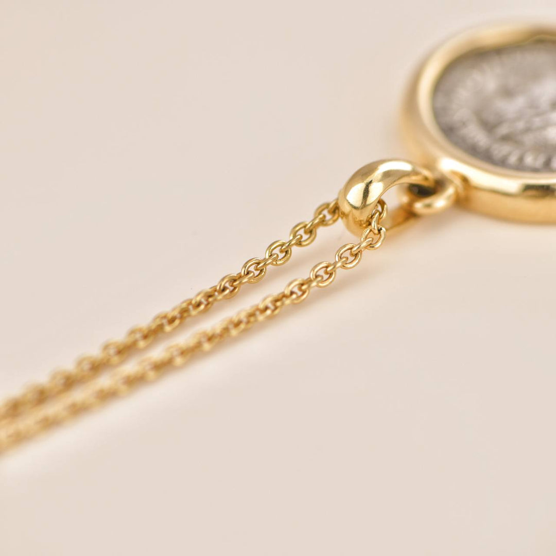 Bulgari MONETE Yellow Gold Coin Pendant Necklace