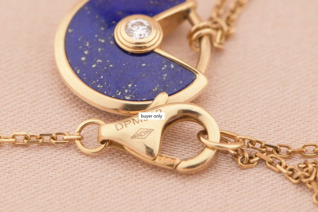 Cartier Amulette de Cartier 18K Yellow Gold Lapis Lazuli Necklace