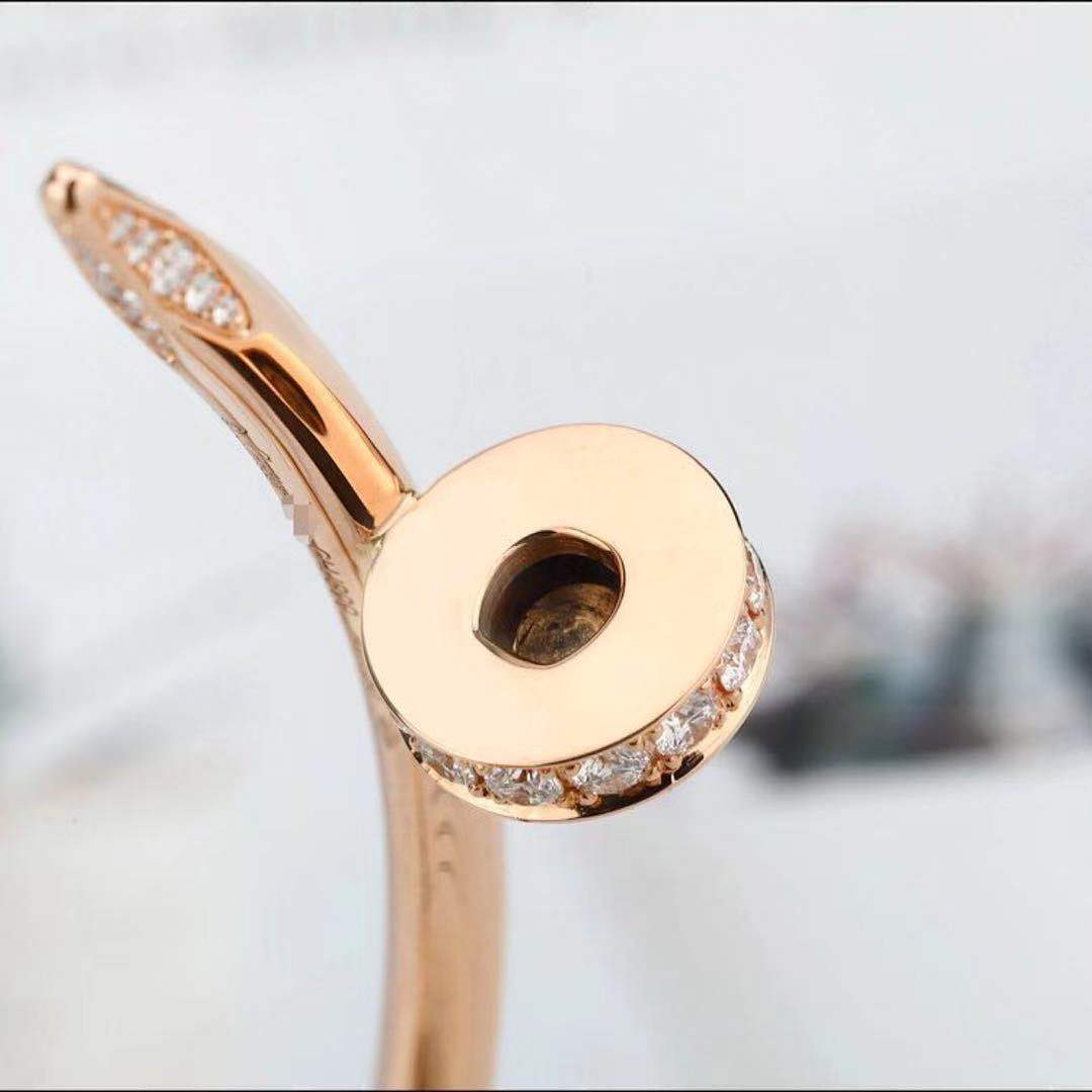 Cartier JUSTE UN CLOU Diamond Bracelet Rose Gold Size 17