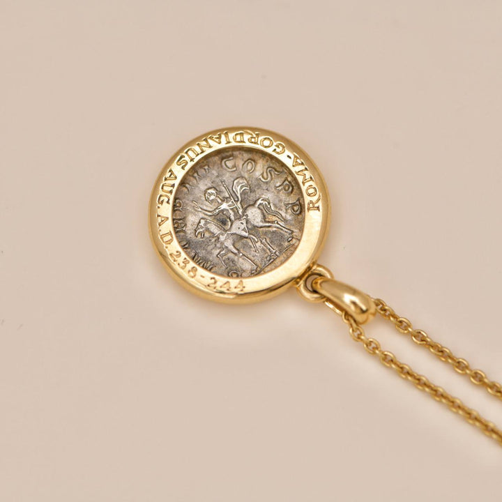 Bulgari MONETE Yellow Gold Coin Pendant Necklace