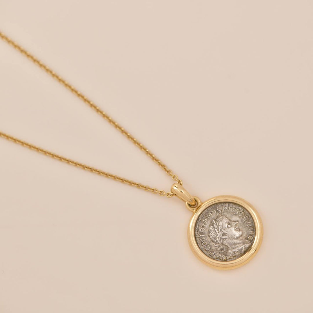 Bulgari MONETE Yellow Gold Coin Pendant Necklace