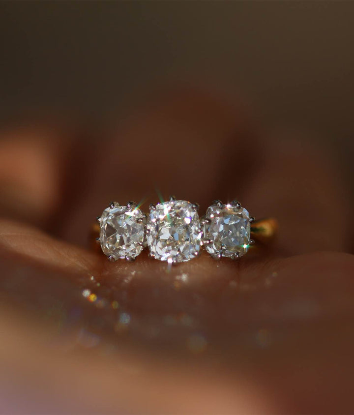 Three-Stone Diamond Engagement Ring - SOLD
