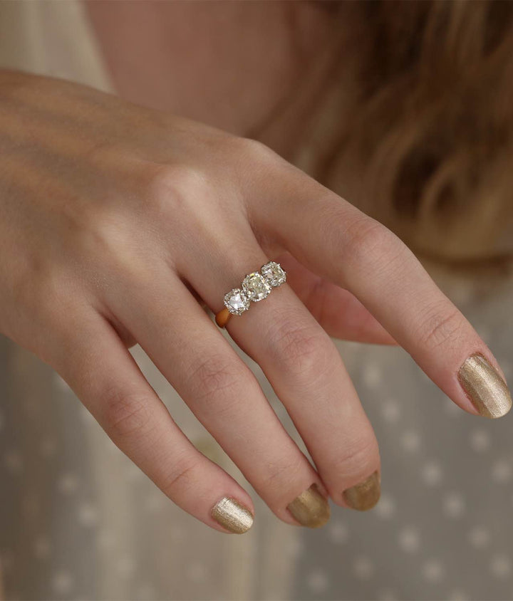 Three-Stone Diamond Engagement Ring - SOLD