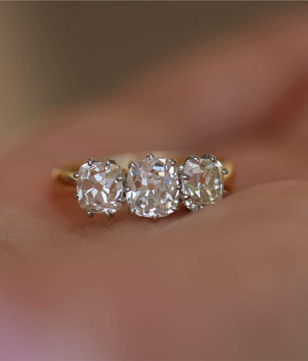 Three-Stone Diamond Engagement Ring - SOLD
