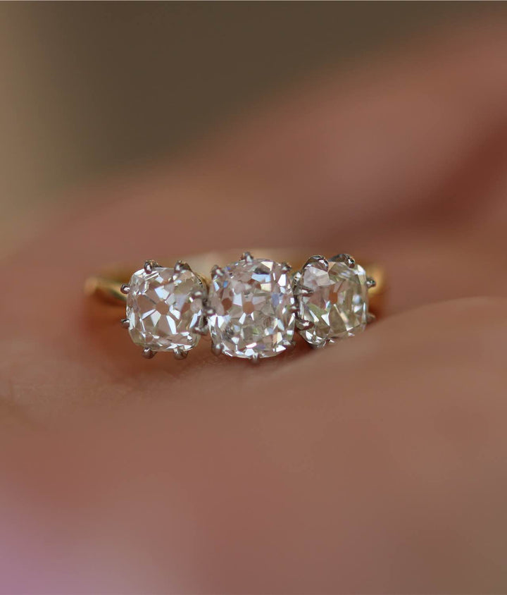 Three-Stone Diamond Engagement Ring - SOLD