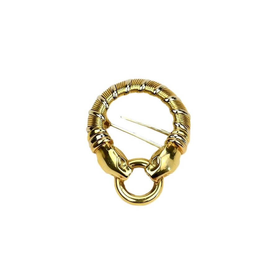 Cartier Double-Headed Panther Yellow Gold Brooch