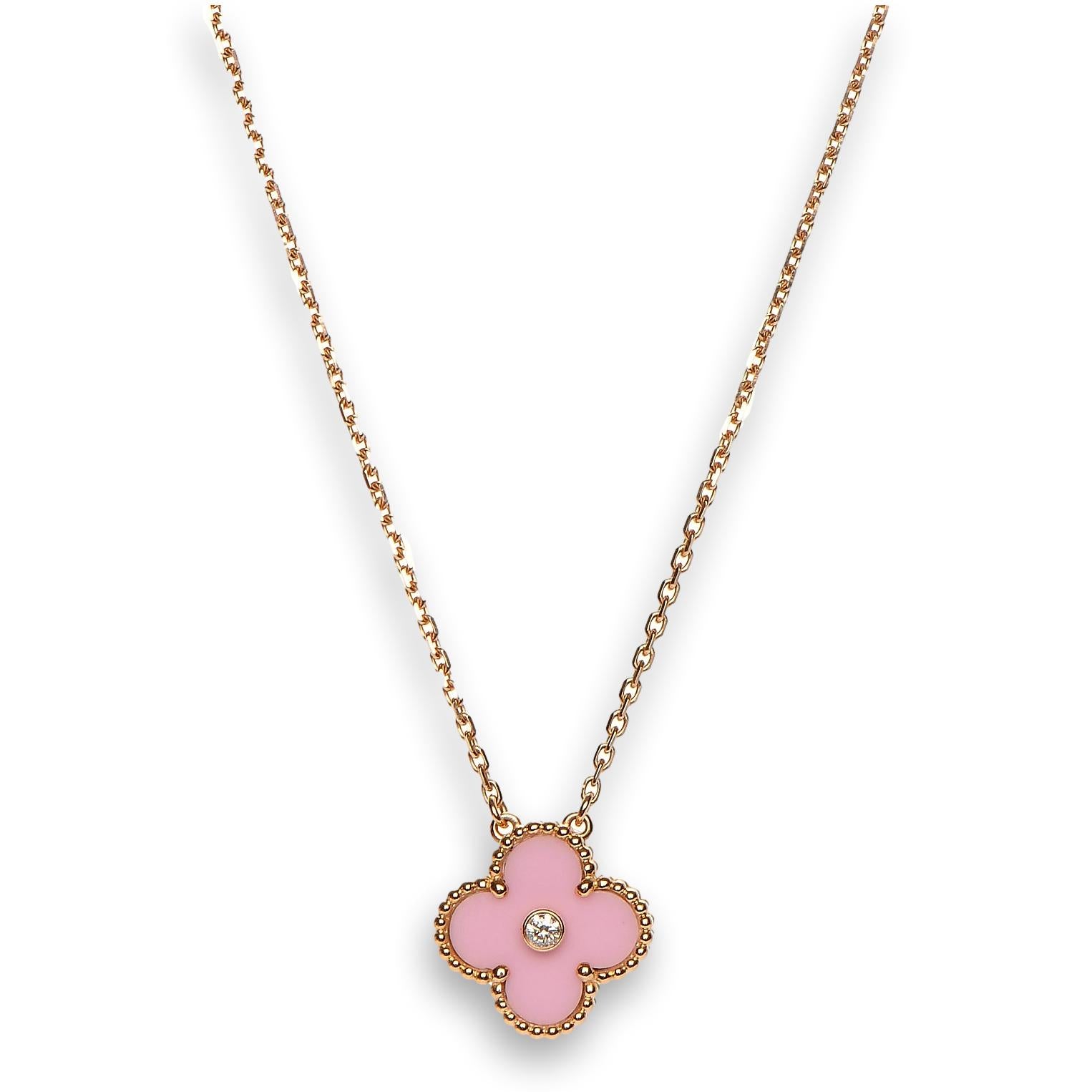 Van cleef shop necklace pink