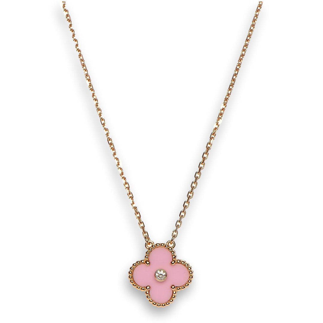 Pre-owned VCA Diamond-Porcelain Necklace