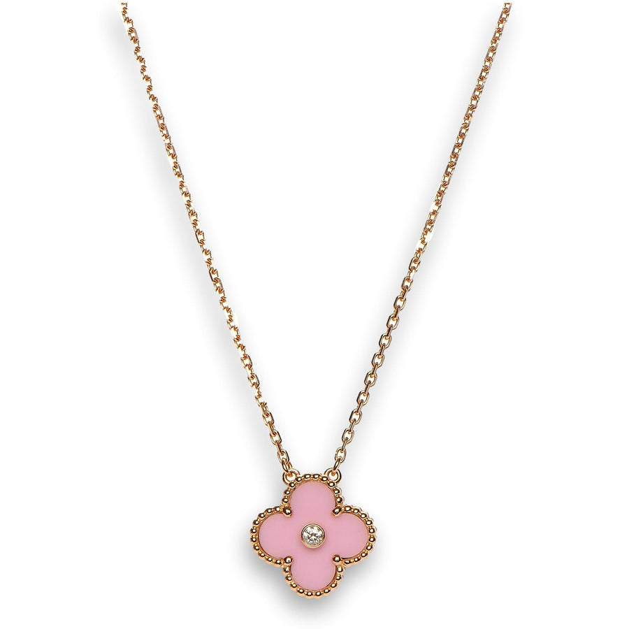 Pre-owned VCA Diamond-Porcelain Necklace
