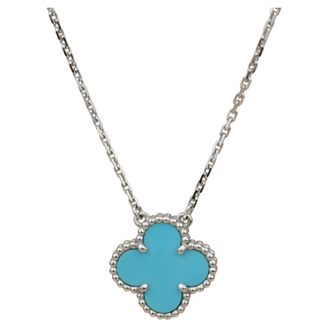 Van Cleef & Arpels Turquoise Alhambra Pendant Necklace