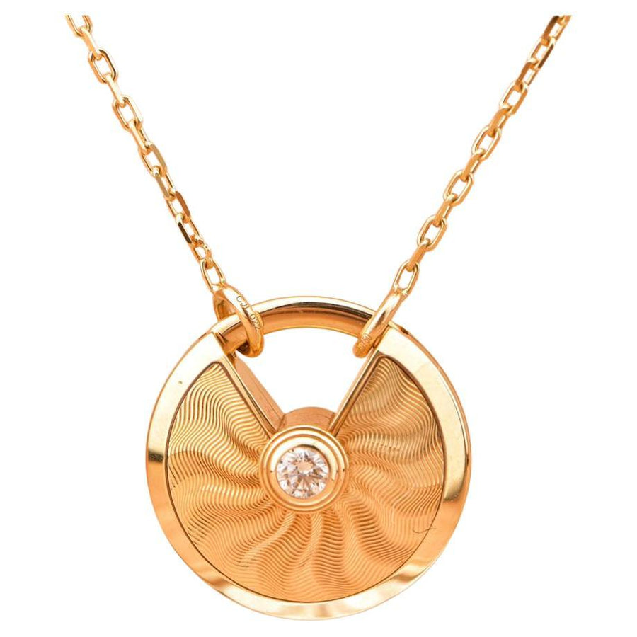 Cartier Amulette de Cartier 18K Gold Diamond Necklace